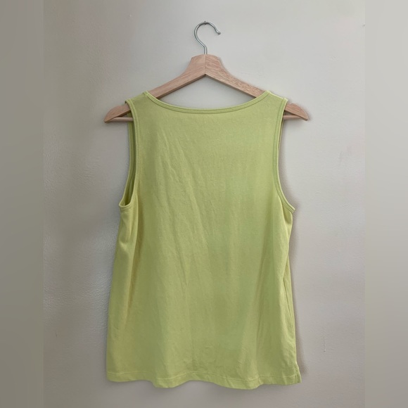 Madewell Lime Green V-Neck Tank Top Medium - Picture 4 of 6